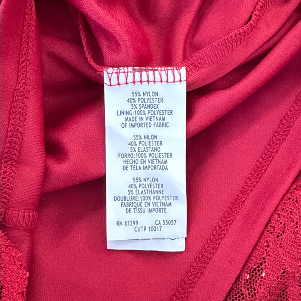 Marina Red Lace Sequin Dress size 8 -NWT - Picture 11 of 17